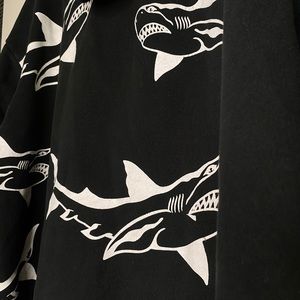 Mens sweatshirt with hood. Sharks. Black. Dark Seas Division